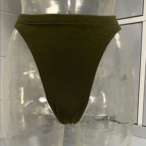 80s 90s High Waist Outerwear Thong Bikini Bottom L NWOT Kicks